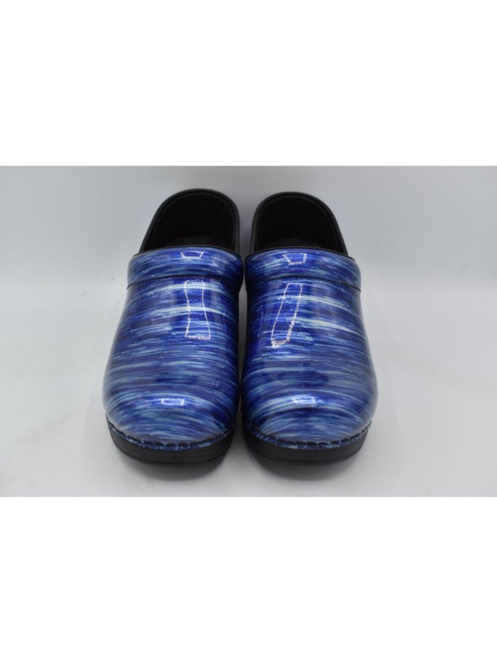 Dansko Size EU 37 US 6.5-7 Patent Leather Blue Water Professional Clogs Shoes - Picture 2 of 9